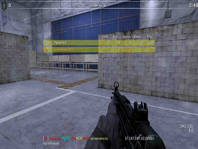 brianjmoolah19, mp_killhouse, [AX] Hardcore HighXP FFA NEW MOD - ax-servers.hu