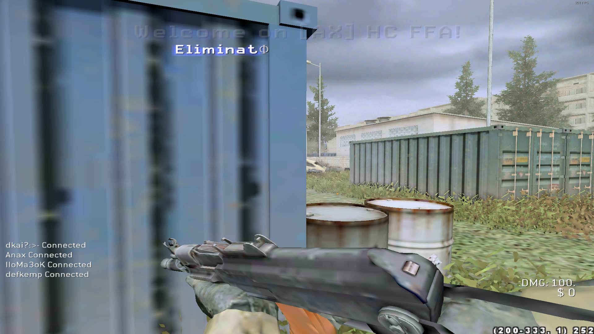 dkai?:>-, mp_shipment, [AX] Hardcore HighXP FFA NEW MOD - ax-servers.hu