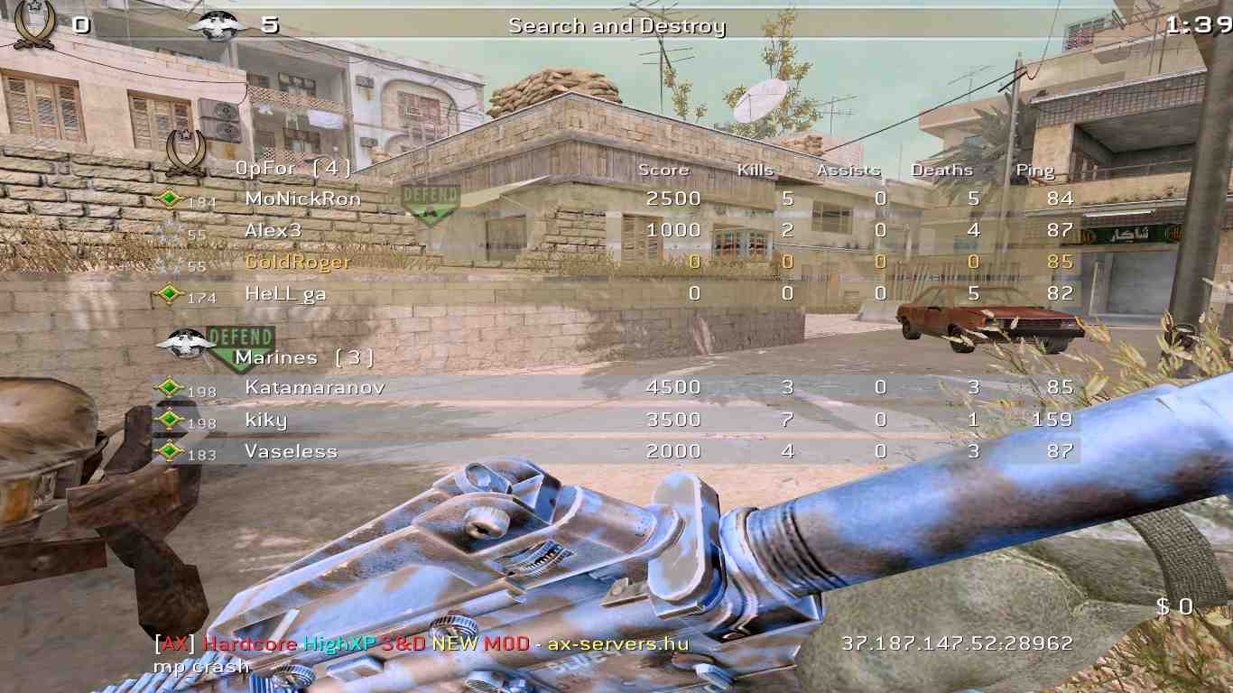 GoldRoger, mp_crash, [AX] Hardcore HighXP S&D NEW MOD - ax-servers.hu