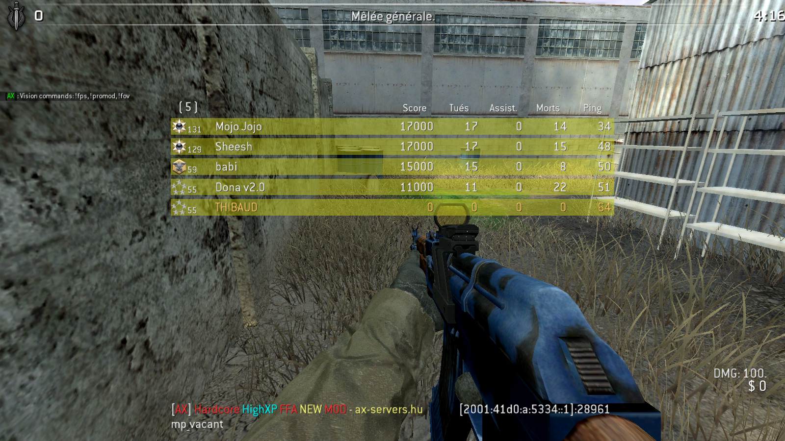 THIBAUD, mp_vacant, [AX] Hardcore HighXP FFA NEW MOD - ax-servers.hu