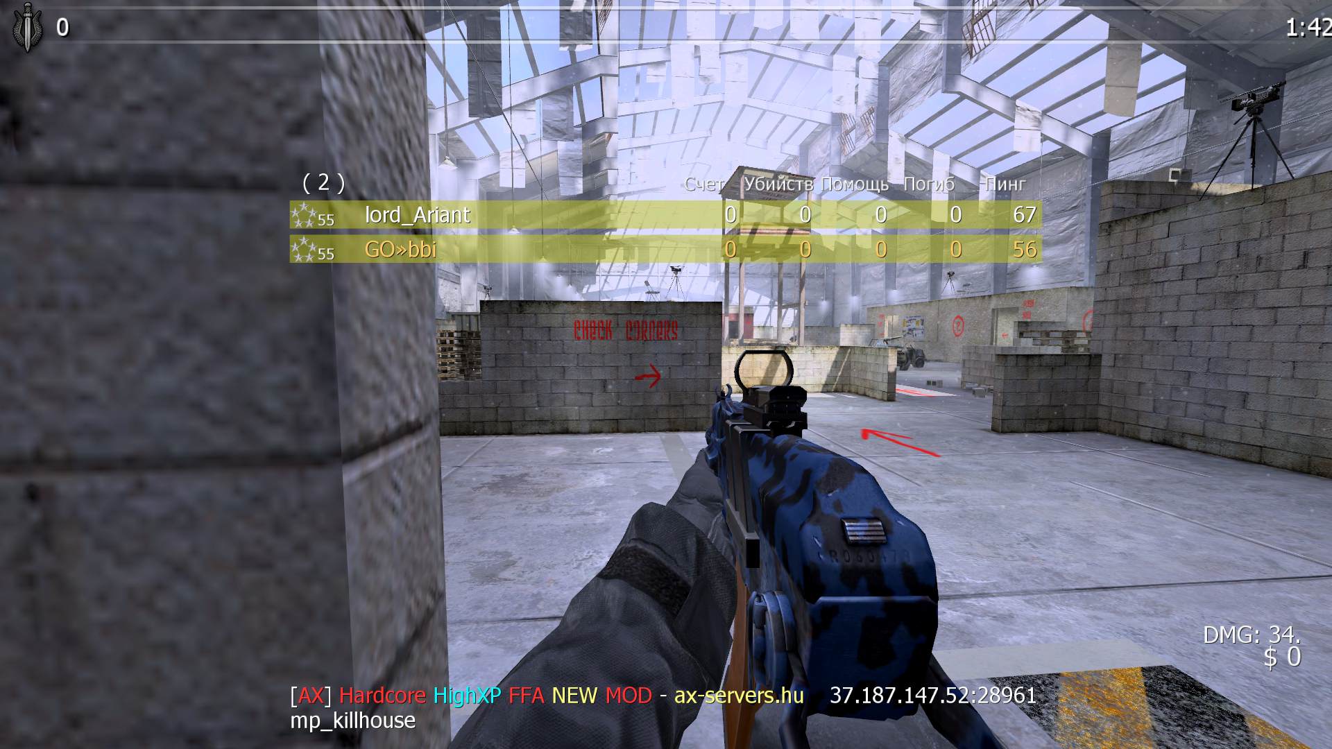 Glbbi, mp_killhouse, [AX] Hardcore HighXP FFA NEW MOD - ax-servers.hu